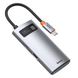 USB-хаб Baseus Metal Gleam Series 4-in-1 Multifunctional Type-C to USB3.0+USB2.0+HDMI+USB-C Gray