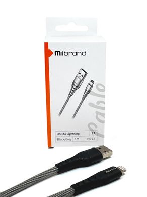 Купити Кабель Mibrand MI-14 USB Lightning 2A 1m Black-Gray