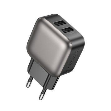 Купити Мережевий зарядний пристрій BOROFONE BAS51A Absolute dual-port charger Black
