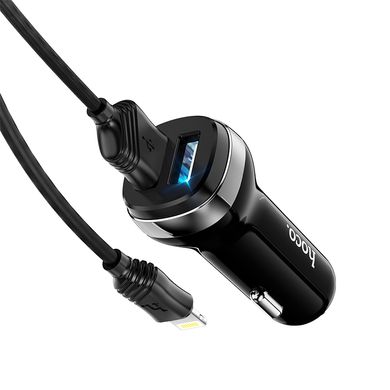 Купити Автомобільний зарядний пристрій Hoco Z40 charger set(iP) 2 × USB Black