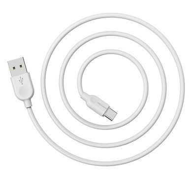 Купити Кабель BOROFONE BX14 USB to Type-C 2.4A, 1m, PVC, TPE connectors, White