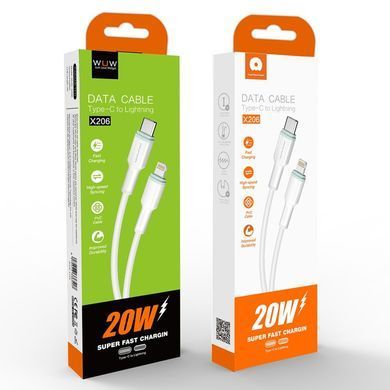 Купити Кабель WUW-X206 Type-C to Lightning PD20W 1m white