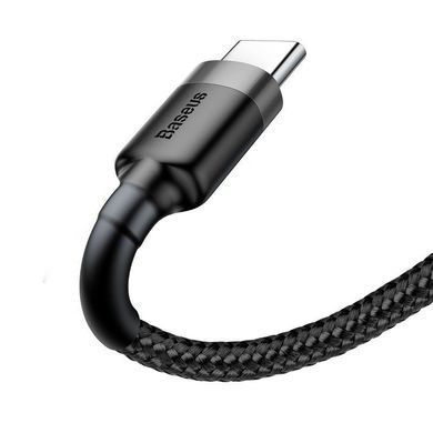 Купити Кабель Baseus Cafule Cable USB For Type-C 3A 2m Серый+Чёрный