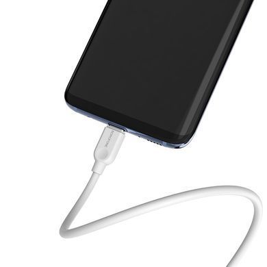 Купити Кабель BOROFONE BX14 USB to Type-C 2.4A, 1m, PVC, TPE connectors, White