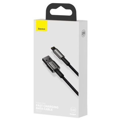 Купити Кабель Baseus Tungsten Gold Fast Charging Data Cable USB to iP 2.4A 2m Чёрный