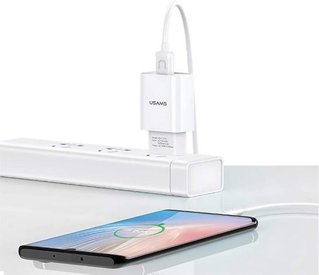 Купити Мережевий зарядний пристрій Usams T21 Charger kit T18 single USB EU charger White