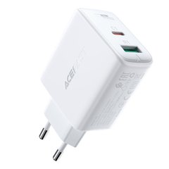 Купити Мережевий зарядний пристрій ACEFAST A5 PD32W(USB-C+USB-A) dual port charger White