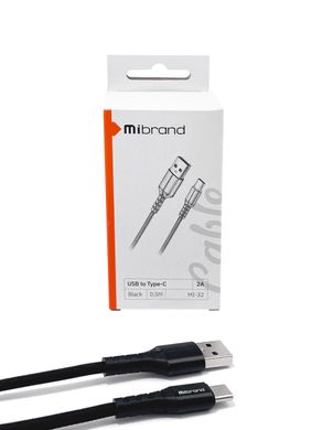Купити Кабель Mibrand MI-32 USB Type-C 2A 0,5m Black