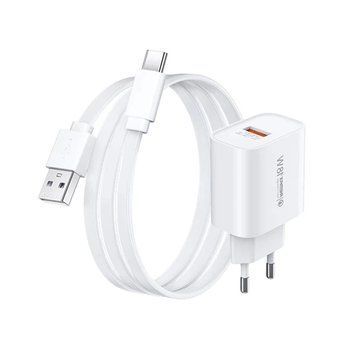 Купити Мережевий зарядний пристрій з кабелем "REMAX Kiddy 18W Charger+ Cable Set RP-U119" EU-A-C
