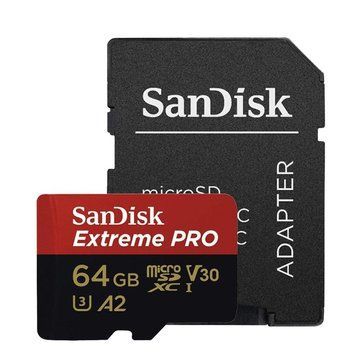 Купити Карта пам'яті microSDXC (UHS-1 U3) SanDisk Extreme Pro A2 64Gb class 10 V30 (R200MB/s,W90MB/s) (adapter)