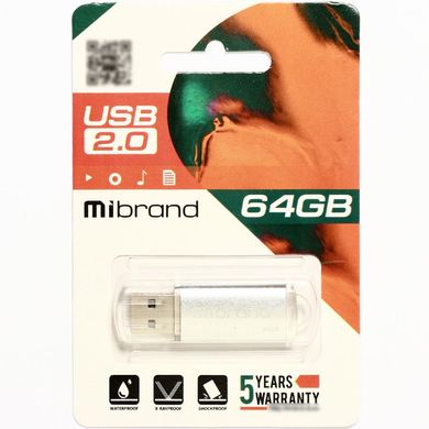 Купити Флеш-накопичувач Mibrand Cougar USB2.0 64GB Silver