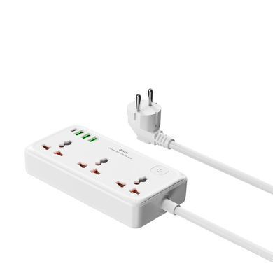 Купити Мережевий подовжувач WIWU 30W Cube Multiple Function GaN Power Strip 1C3A+3 sockets Wi-S005 EU White