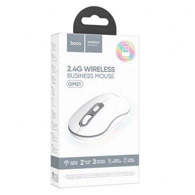 Купити Миша HOCO GM21 Platinum 2.4G бизнес беспроводная мышь White Gray