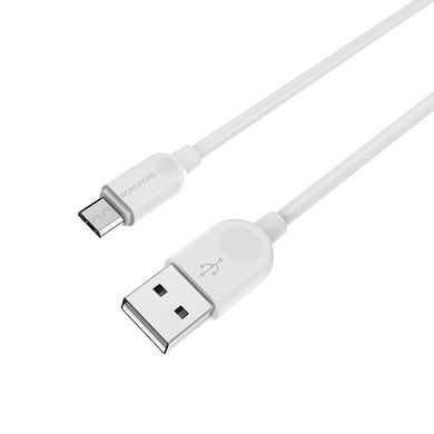 Купити Кабель Borofone BX14 LinkJet microUSB USB 2.4 A 1m White