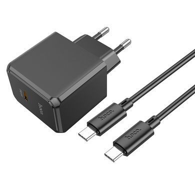 Купити Сет сетевой зарядный устройство HOCO CS13A Ocean single port PD20W charger set(Type-C to Type-C) Black