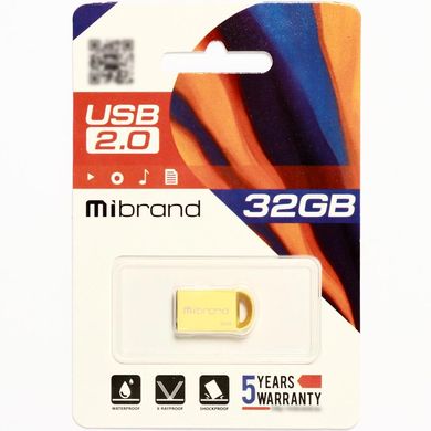 Купити Флеш-накопичувач Mibrand lynx USB2.0 32GB Gold