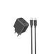 Сет сетевой зарядный устройство HOCO CS13A Ocean single port PD20W charger set(Type-C to Type-C) Black