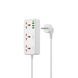 Мережевий подовжувач WIWU 30W Cube Multiple Function GaN Power Strip 1C3A+3 sockets Wi-S005 EU White
