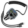 Купити Автомобільний зарядний пристрій Borofone BC45 2 × USB Black