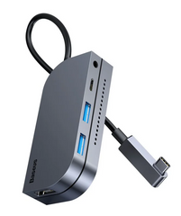 Купити USB-хаб Baseus Bend Angle No.7 Multifunctional Type-C HUB Converter（Upgrade) Space Grey