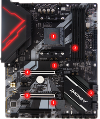 Купити Материнська плата Biostar Socket AM4 AMD B550 MicroATX 2 × PCIe x16 2 x DDR4 DIMM; Кількість каналів 2 24-pin 8-pin