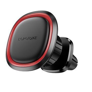 Купити Держатель для мобильного BOROFONE BH124 Roman magnetic car holder (air outlet) Black and Red