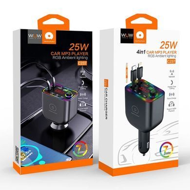 Купити АЗП з FM-модулятором WUW-C237 black
