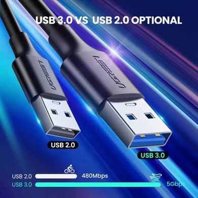 Купити Кабель UGREEN US184 USB Type-A Type-C 3 A 18W 1m Black