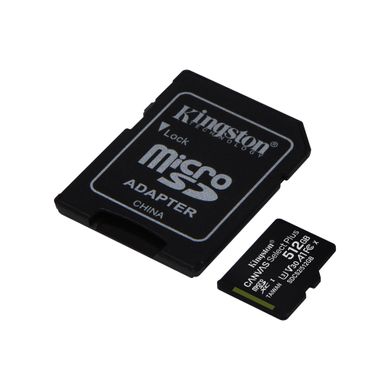Купити Карта пам'яті Kingston microSDXC Canvas Select Plus 512GB Class 10 UHS-I A1 W-80MB/s R-100MB/s +SD-адаптер