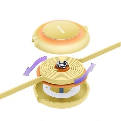 Купити Кабель Baseus Bright Mirror 2 Series Retractable 3-in-1 Fast Charging Data Cable USB to M+L+C 3.5A 1.1m yellow