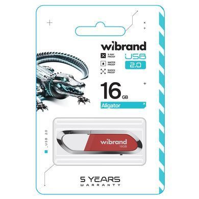 Купити Флеш-накопитель Wibrand USB 2.0 Aligator 16Gb Dark Red