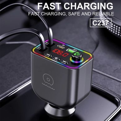 Купити АЗП з FM-модулятором WUW-C237 black