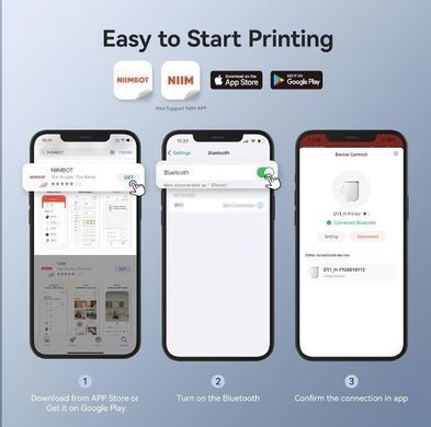 Купити Термопринтер для печати наклеек NIIMBOT D11_H Blue