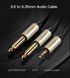 Аудіо кабель UGREEN AV126 3.5mm TRS to Dual 6.35mm TS Audio Cable 2m (Gray)(UGR-10615)
