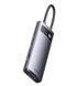 USB-хаб Baseus Metal Gleam Series 7-in-1 Multifunctional Type-C HUB Type-C to HDMI*1+USB3.0*3+PD*1+VGA*1+RJ45*1 0,18 m Gray