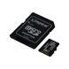 Карта памяти Kingston microSDXC Canvas Select Plus 512GB Class 10 UHS-I A1 W-80MB/s R-100MB/s +SD-адаптер