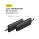 USB-Hub Baseus Lite Series 4-Port Type-C HUB Adapter (Type-C to USB 3.0*4 ) 1m Black