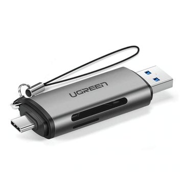 Купити Кардрiдер UGREEN CM185 USB 3.0 type-A, type-C Gray