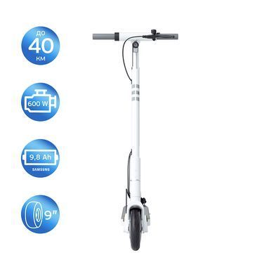 Купити Електросамокат OKAI ES20-NEON White 9", 300(600)W, 9.8Ah, 40km, 25km\h, 20%, NFC, App, 16kg