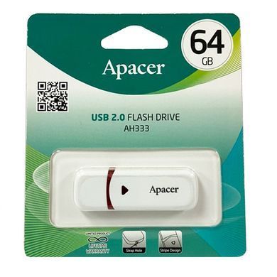 Купити Флеш-накопичувач Apacer USB 2.0 AH333 64Gb White