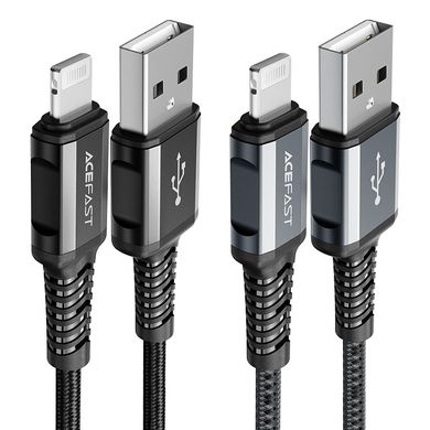 Купити Кабель ACEFAST C1-02 USB Lightning 2.4 A 1,2 m Black