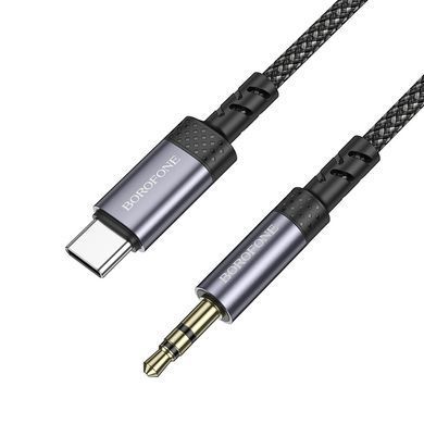 Купити Перехідник BOROFONE BL24 Graceful digital audio conversion cable Type-C Metal Grey