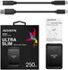 Портативний SSD A-DATA SC685 250GB Portable USB 3.2 Type-C 3D NAND TLC Black