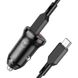 Автомобільний зарядний пристрій Borofone BZ18A PD20W+QC3.0 car charger set(Type-C to Type-C) USB-A/Type-C Black