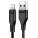 Кабель ACEFAST C3-02 USB to iP 2.4A, 1.2m, TPE, TPE соединители, Черный