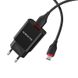 Мережевий зарядний пристрій Borofone BA20A Sharp single port charger set(Micro) Black