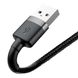 Кабель Baseus Cafule Lightning USB 2.4 A 1m Black-Gray