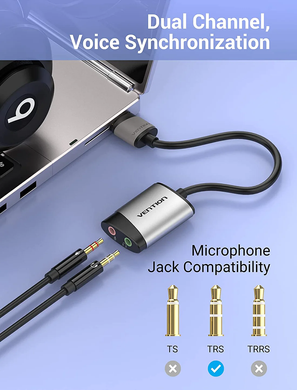 Купити Адаптер Vention USB External Sound Black