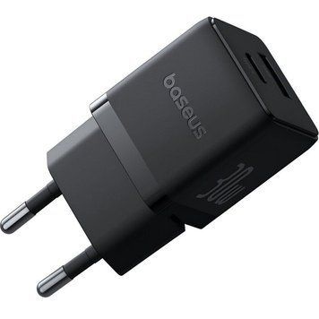 Купити Мережевий зарядний пристрій Baseus Palm Fast Charger C+U 30W EU Cluster Black
