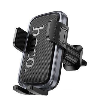Купити Держатель для мобильного HOCO H78 Vista push-type car holder (air outlet) Black Metal Gray